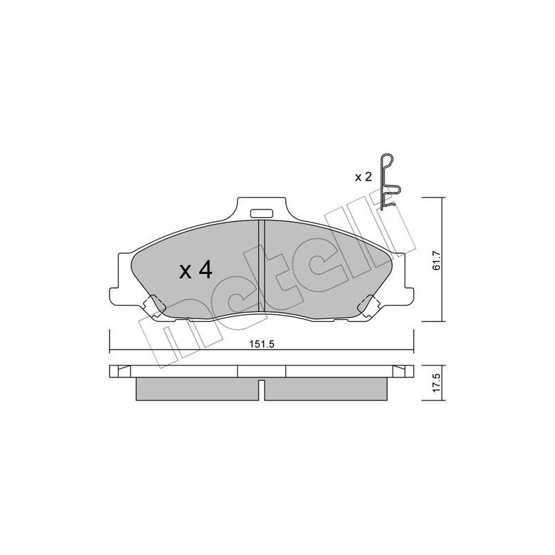 METELLI 22-0479-0 Plaquettes de frein