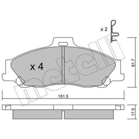 METELLI 22-0479-0 Plaquettes de frein