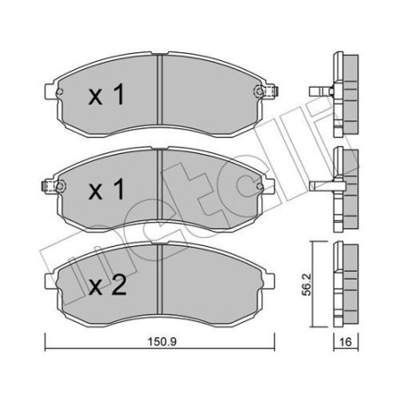 METELLI 22-0482-0 Brake Pads Set
