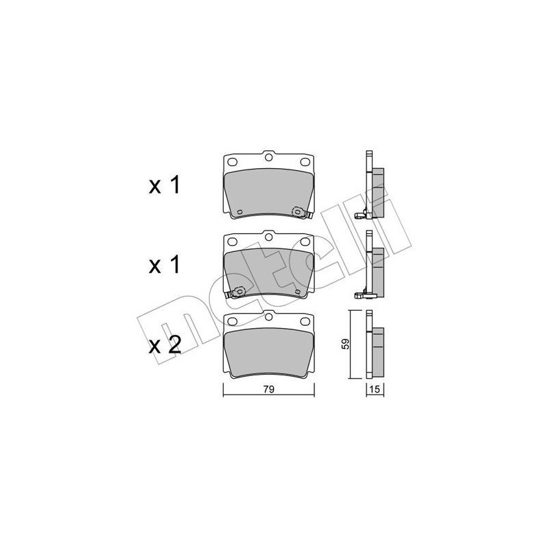 METELLI 22-0484-0 Bremsbeläge Hinten für