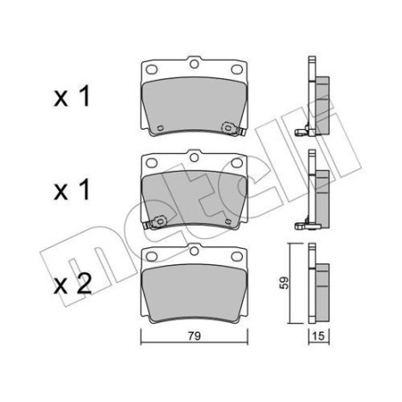 METELLI 22-0484-0 Plaquettes de frein Arrière pour