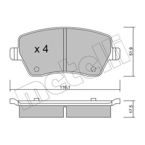 METELLI 22-0485-0 Brake Pads Set