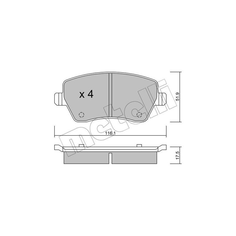 METELLI 22-0485-0 Brake Pads Set