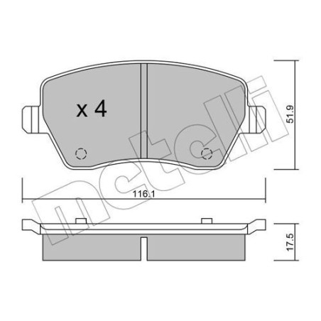 METELLI 22-0485-0 Brzdové platničky