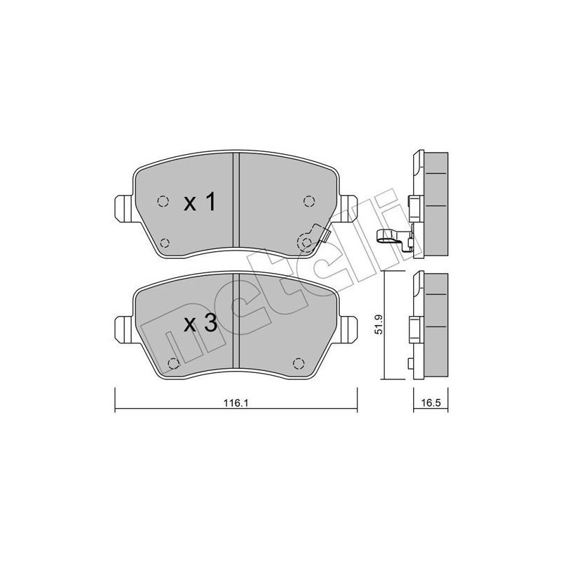 METELLI 22-0485-1 Brzdové platničky