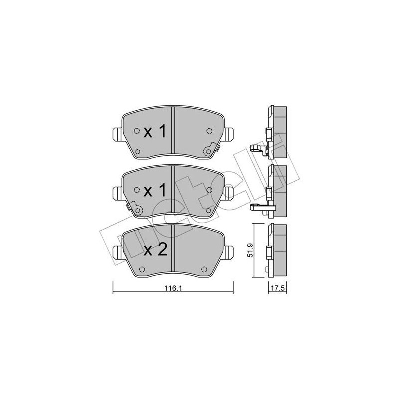METELLI 22-0485-2 Bremsbeläge