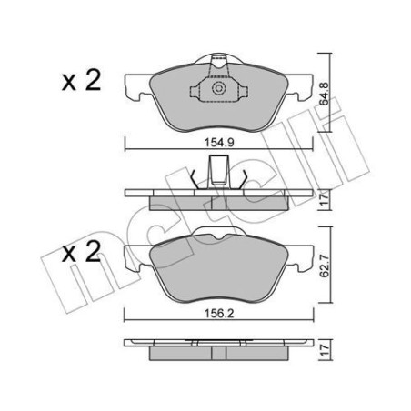 METELLI 22-0489-0 Brzdové platničky