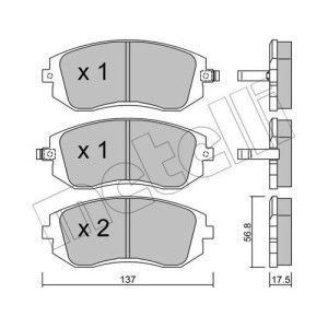 METELLI 22-0500-0 Klocki hamulcowe