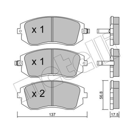 METELLI 22-0500-0 Pastiglie freno