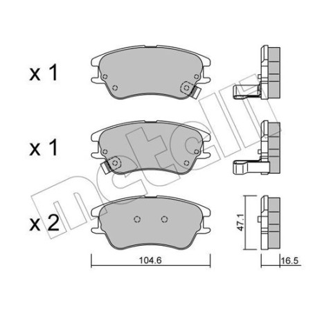 METELLI 22-0502-0 Pastillas de freno Delantero para