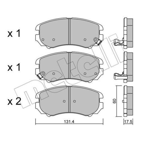 METELLI 22-0503-0 Brake Pads Set Front for