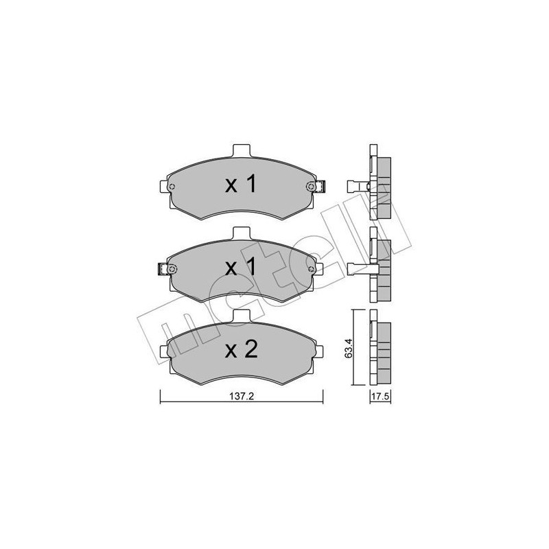 METELLI 22-0504-0 Brzdové platničky Predné pre