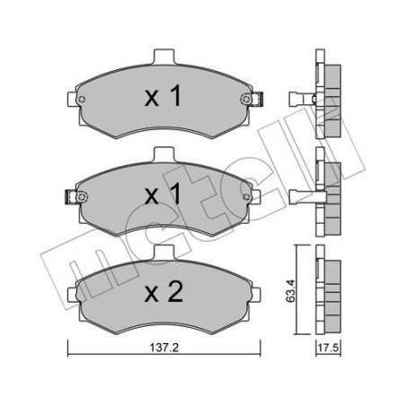 METELLI 22-0504-0 Brake Pads Set Front for