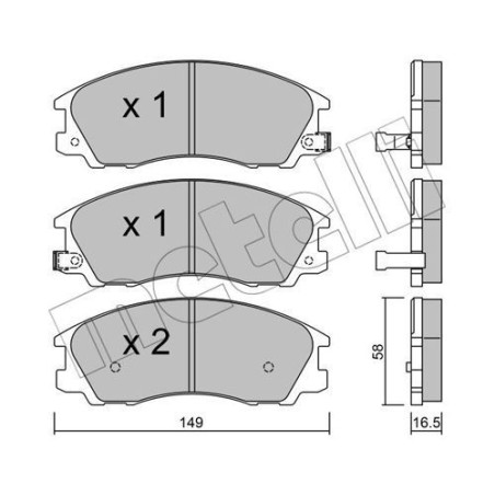 METELLI 22-0506-0 Pastiglie freno Anteriore per