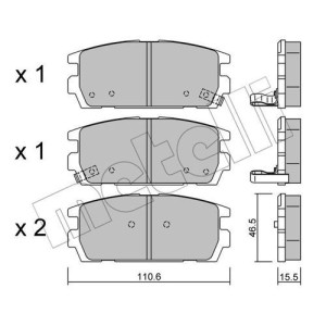 METELLI 22-0507-0 Plaquettes de frein Arrière pour