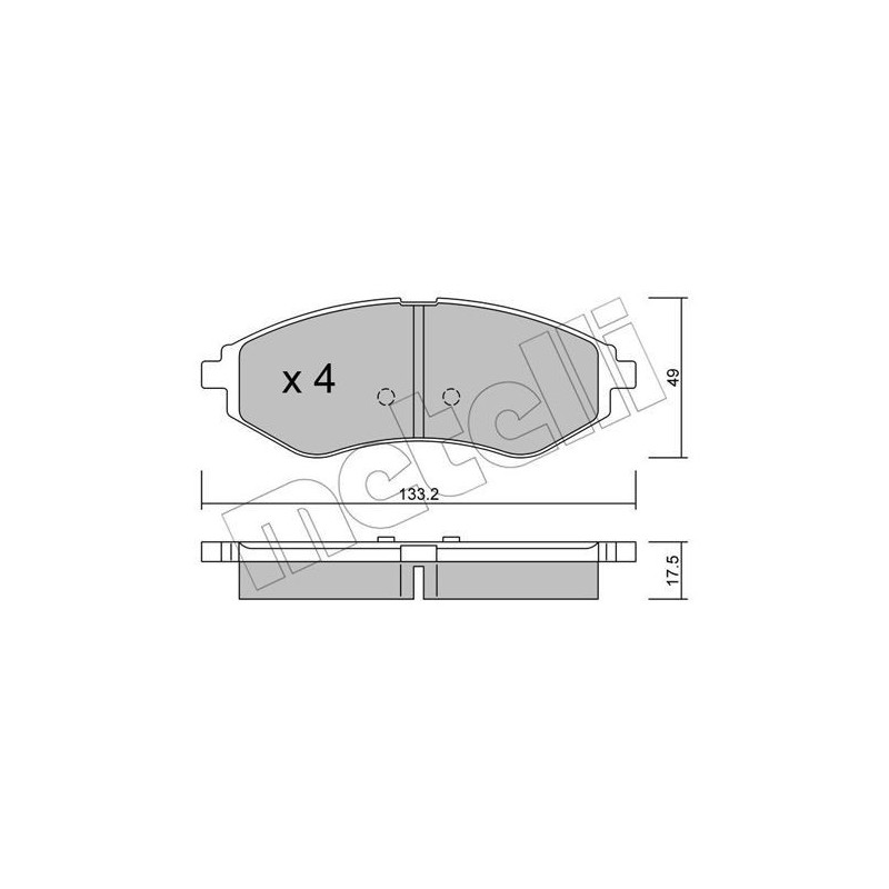 METELLI 22-0508-0 Pastillas de freno Delantero para