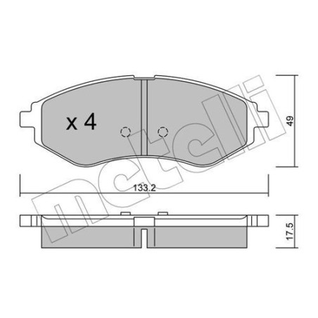 METELLI 22-0508-0 Klocki hamulcowe Przód dla