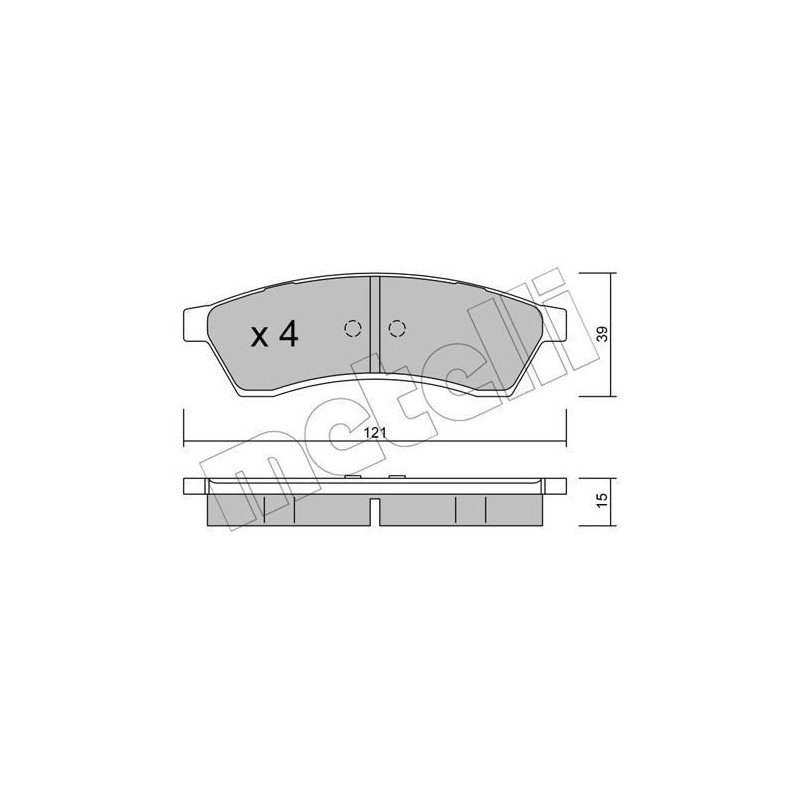 METELLI 22-0510-0 Klocki hamulcowe Tył dla