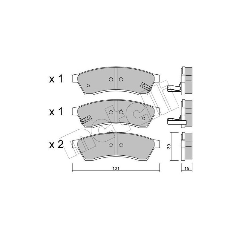 METELLI 22-0510-1 Plaquettes de frein