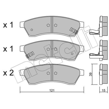 METELLI 22-0510-1 Pastiglie freno
