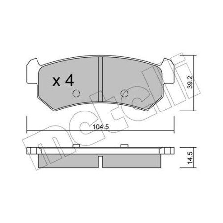 METELLI 22-0511-0 Brzdové platničky