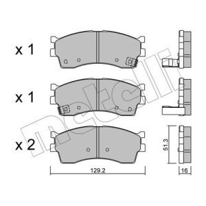 METELLI 22-0512-0 Pastillas de freno Delantero para