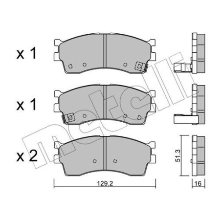 METELLI 22-0512-0 Klocki hamulcowe Przód dla