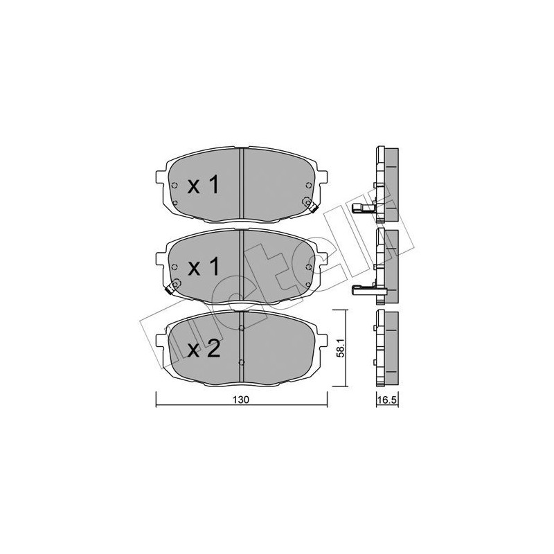 METELLI 22-0513-0 Pastiglie freno Anteriore per