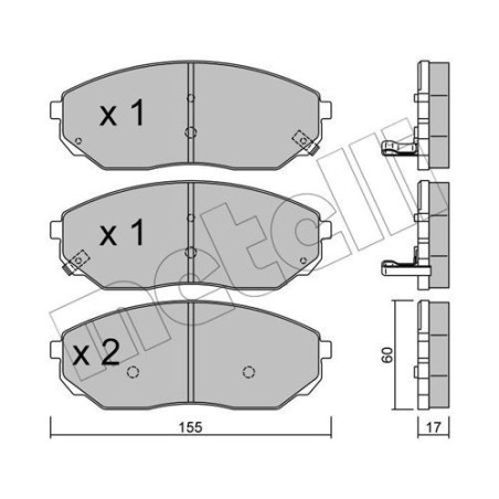 METELLI 22-0515-0 Pastiglie freno