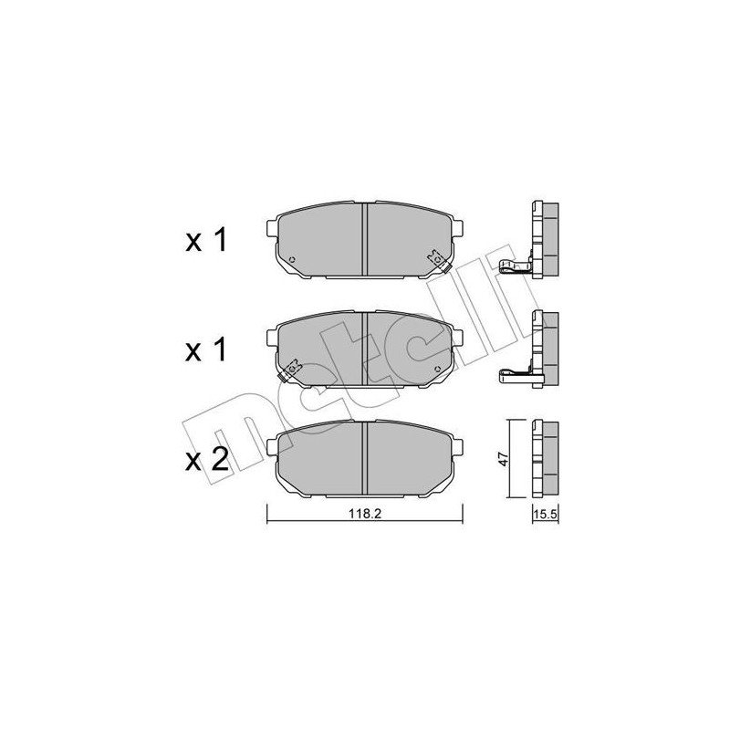 METELLI 22-0516-0 Brzdové destičky