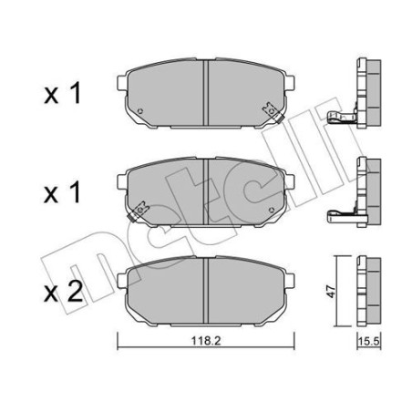 METELLI 22-0516-0 Brzdové destičky