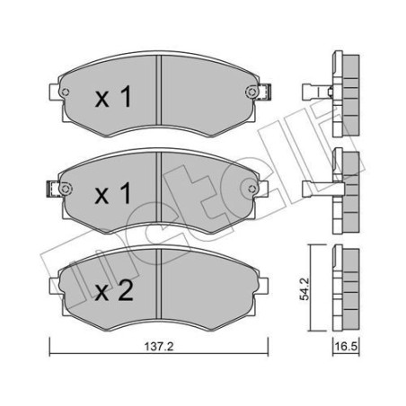 METELLI 22-0518-0 Plaquettes de frein Avant pour