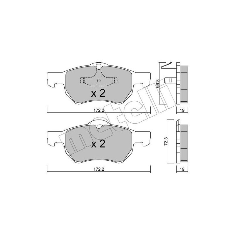 METELLI 22-0523-0 Brake Pads Set Front for