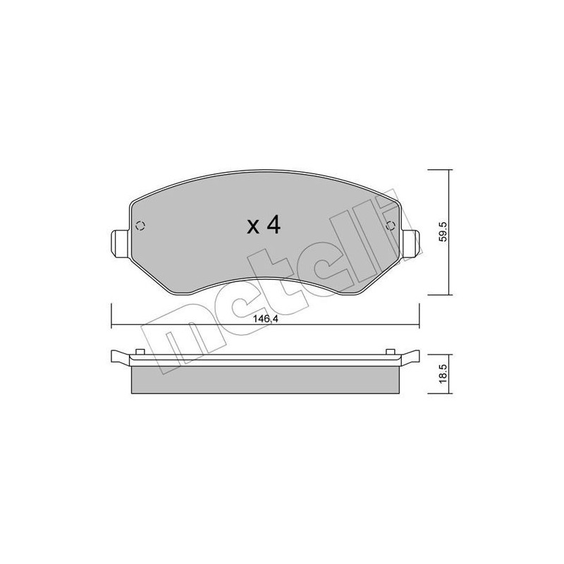 METELLI 22-0524-0 Bremsbeläge