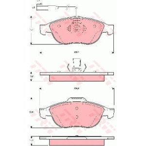 Brake Pads Set Front for Alfa Romeo 147 156 Lancia Lybra TRW GDB1444