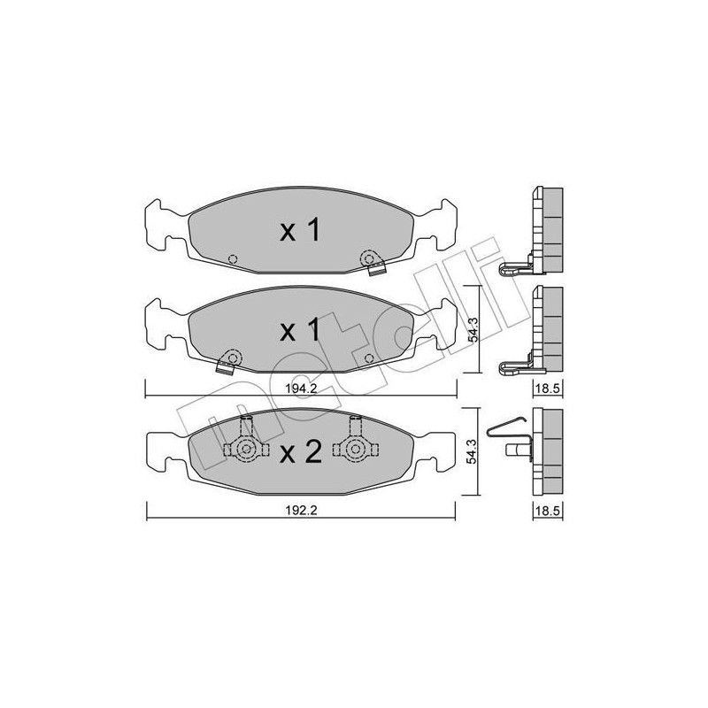 METELLI 22-0525-0 Klocki hamulcowe