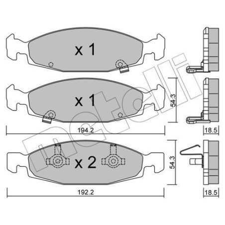 METELLI 22-0525-0 Bremsbeläge
