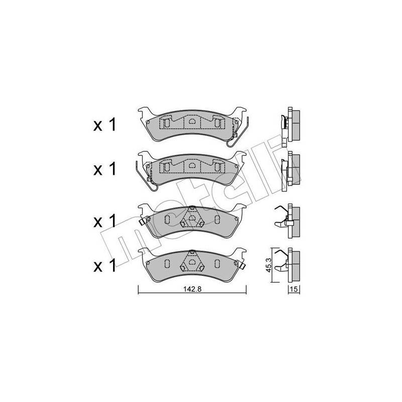 METELLI 22-0527-0 Klocki hamulcowe