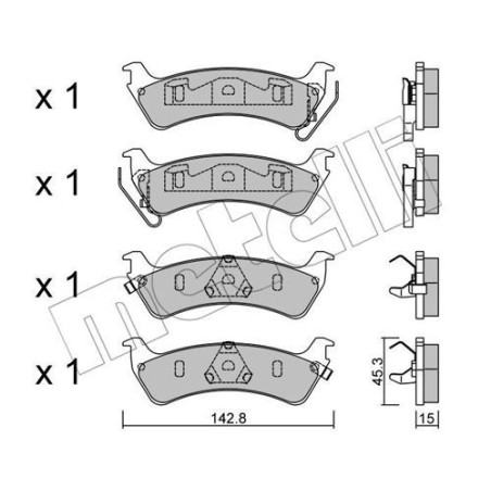 METELLI 22-0527-0 Plaquettes de frein