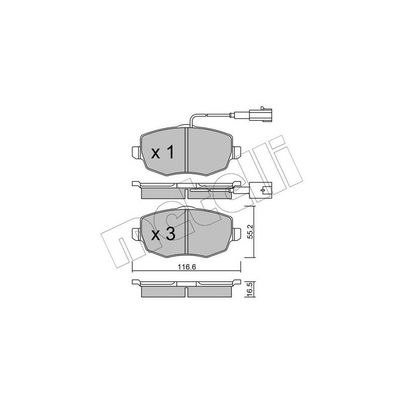 METELLI 22-0528-1 Brake Pads Set Front for