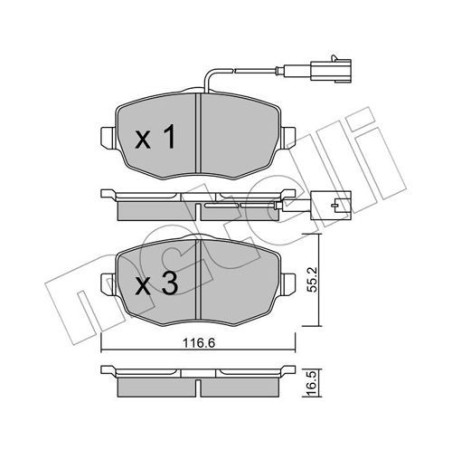 METELLI 22-0528-1 Pastillas de freno Delantero para