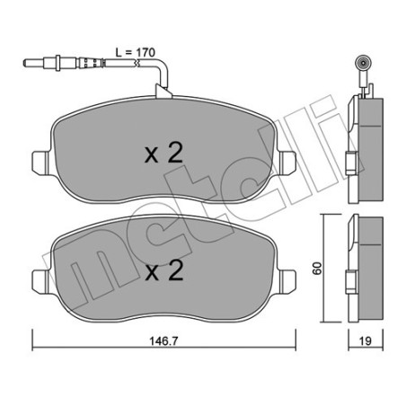 METELLI 22-0530-0 Plaquettes de frein Avant pour