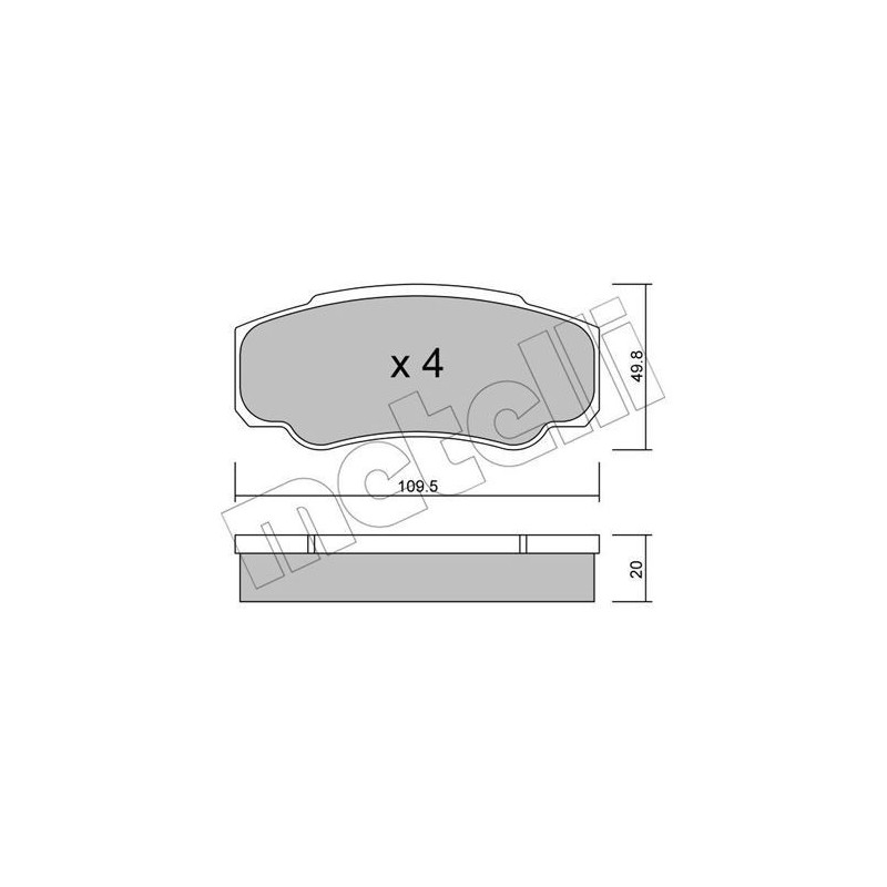 METELLI 22-0532-0 Pastillas de freno Trasero para