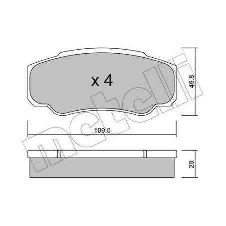 METELLI 22-0532-0 Plaquettes de frein Arrière pour
