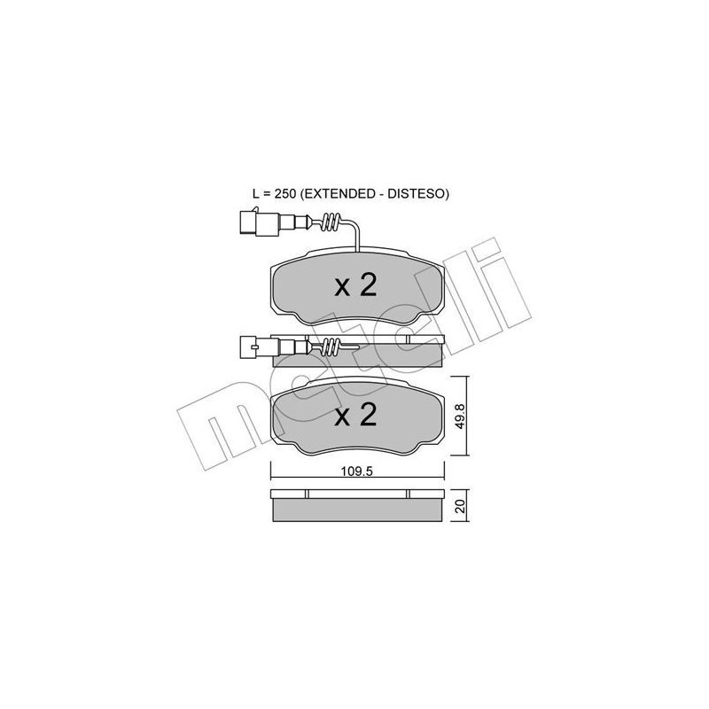 METELLI 22-0532-1 Brake Pads Set