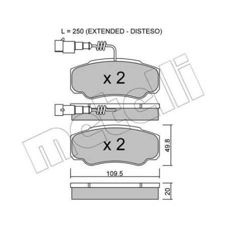 METELLI 22-0532-1 Brake Pads Set