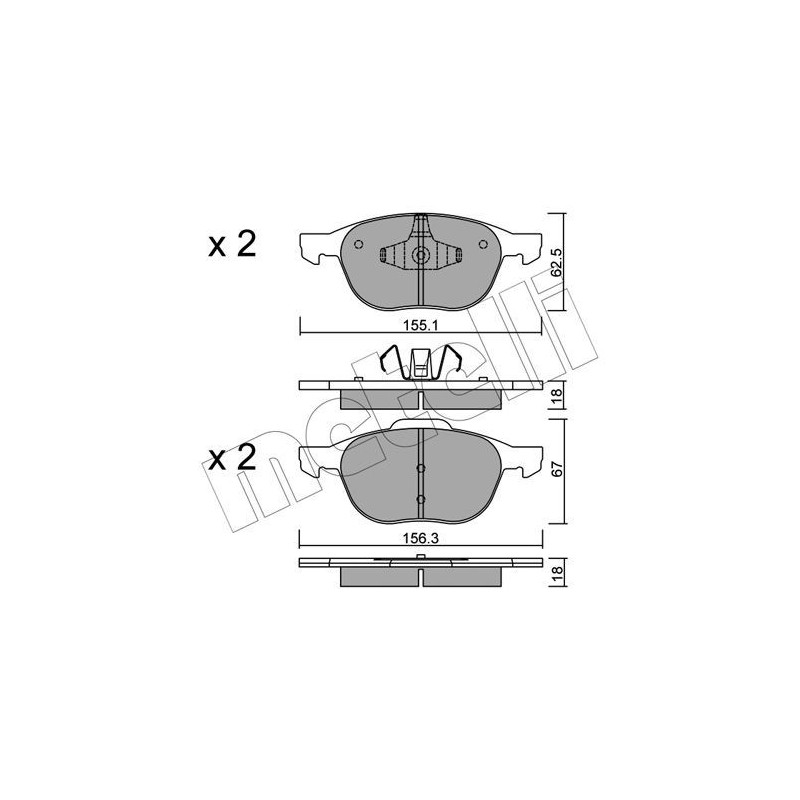 METELLI 22-0534-0 Pastiglie freno