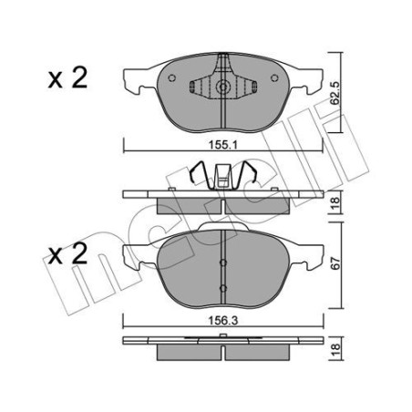 METELLI 22-0534-0 Pastiglie freno