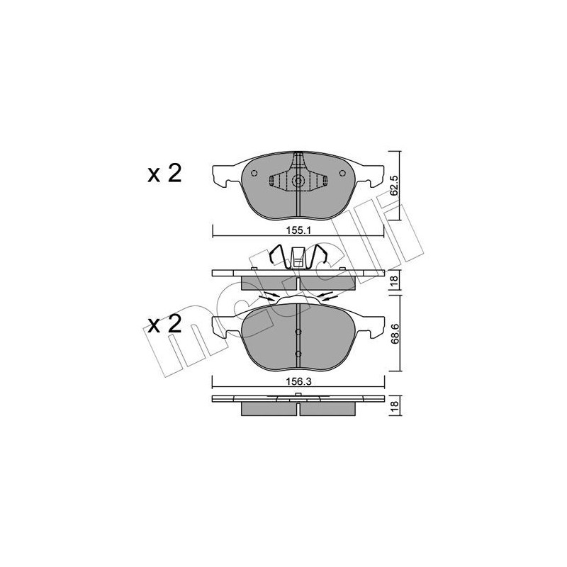 METELLI 22-0534-1 Plaquettes de frein
