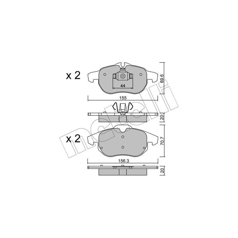 METELLI 22-0540-0 Brake Pads Set Front for